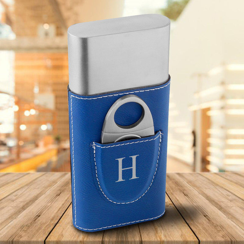 Personalized Cigar Holder - Blue