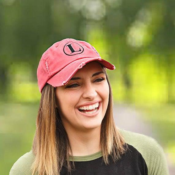 Monogrammed Distressed Caps