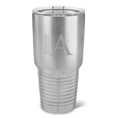 Personalized Húsavík 30 oz. Stainless Silver Double Wall Insulated Tumbler - Insulated Tumbler for Groomsmen - All-Modern-