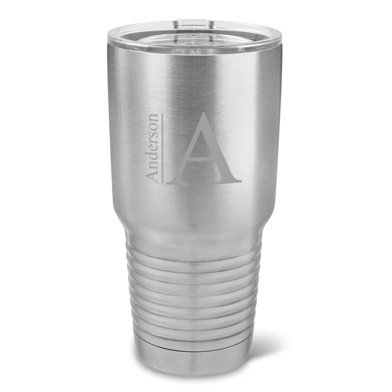 Personalized Húsavík 30 oz. Stainless Silver Double Wall Insulated Tumbler - Insulated Tumbler for Groomsmen - All-Modern-