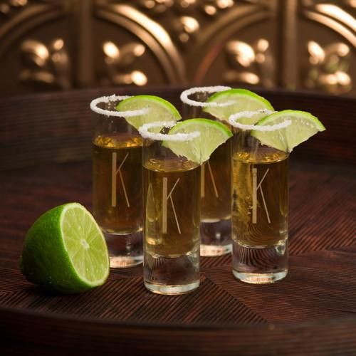 Personalized Shot Glasses - Set of 4 - Island Shot Glass - Groomsmen-Default-
