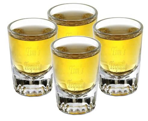 Engraved Set of 4 Distinct Shot Glasses-Default-