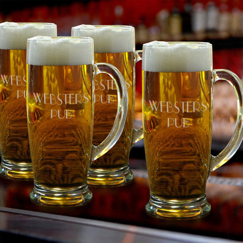 Set of 4 Groomsmen Beer Glasses-
