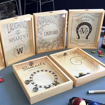 Personalized Beer Bottle Cap Shadow Box