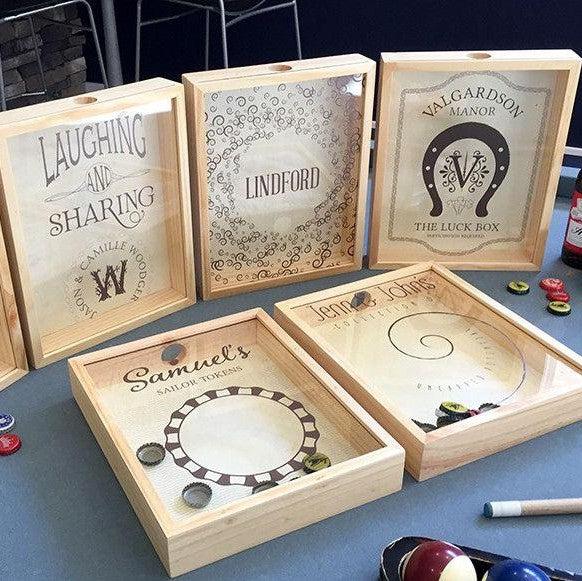 Personalized Beer Bottle Cap Shadow Box
