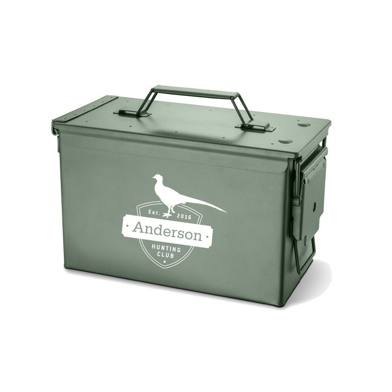 Personalized Groomsmen Recon Ammo Box - Metal-Outdoors-JDS-Pheasant-