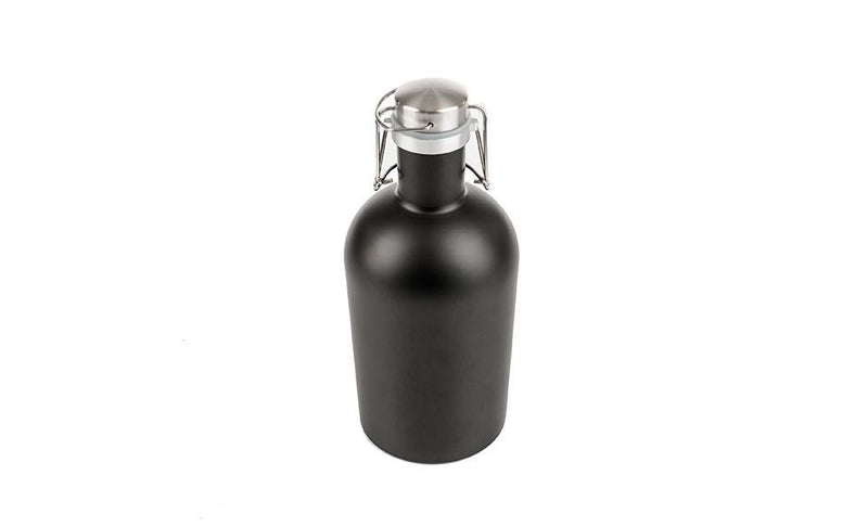 Personalized Matte Black Beer Growler - 64 oz.