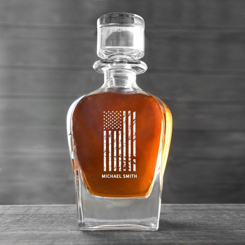 Personalized Patriotic Antique Whiskey Decanters