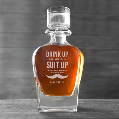 Personalized Baron Groomsmen Proposal Decanter