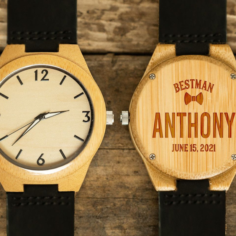 Personalized Groomsmen Wood Watches
