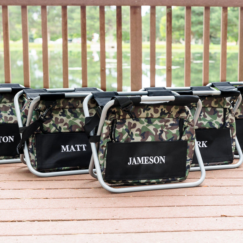 Set of 5 Groomsmen Gift Camouflage Sit N Sip Coolers GroomsShop
