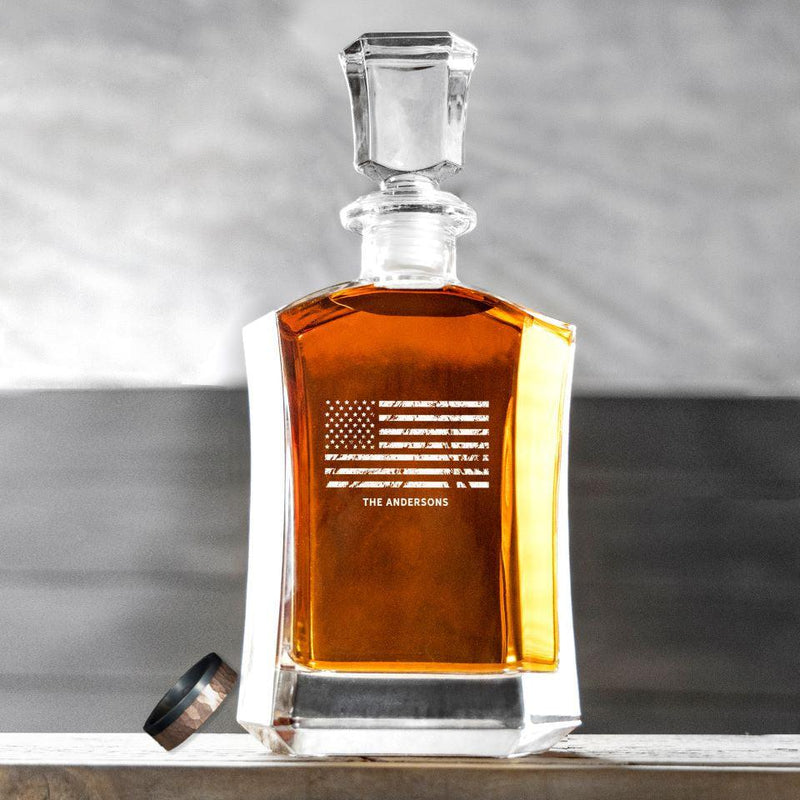 Personalized Patriotic Whiskey Decanters