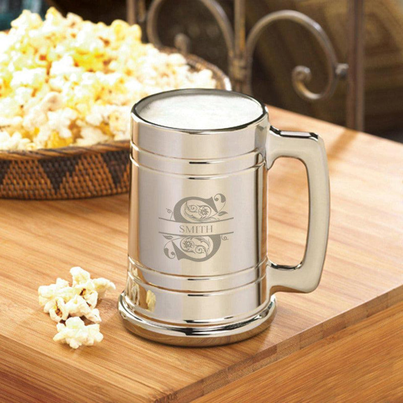 Personalized Monogram Gunmetal Beer Mug