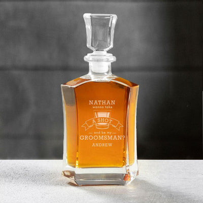 Personalized Groomsmen Proposal Decanter