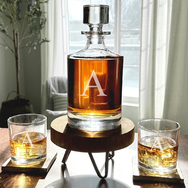 Kingsport 28oz. Personalized Decanter with 2 Lowball Glasses