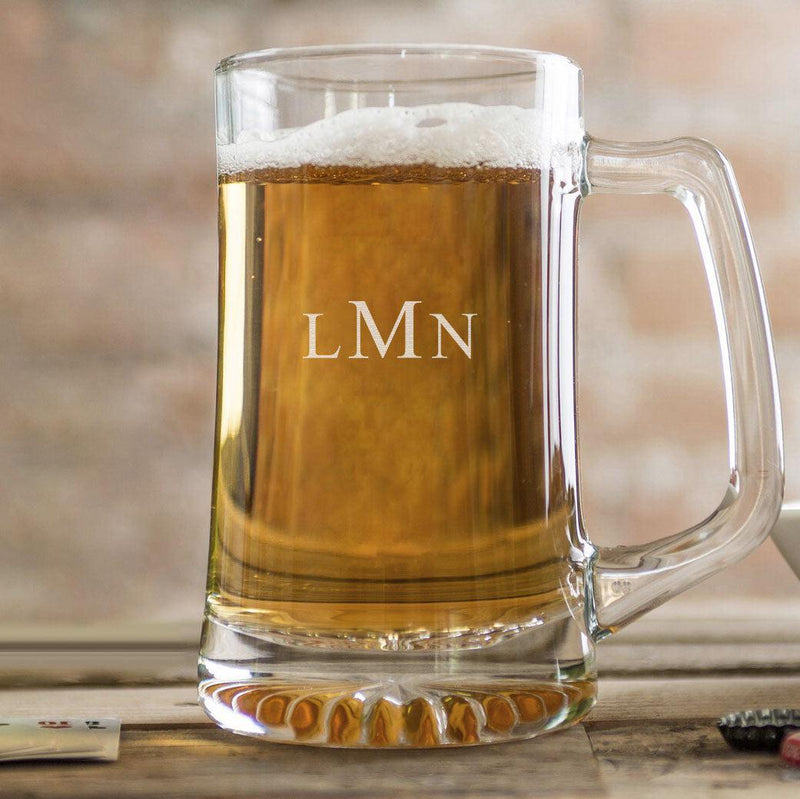 Personalized Glass Beer Mug - 25 oz.
