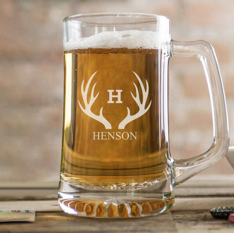 Personalized Glass Beer Mug - 25 oz.