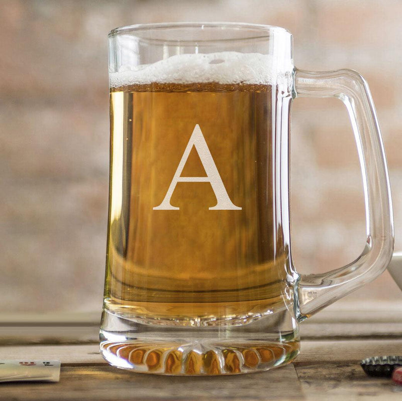 Personalized Glass Beer Mug - 25 oz.