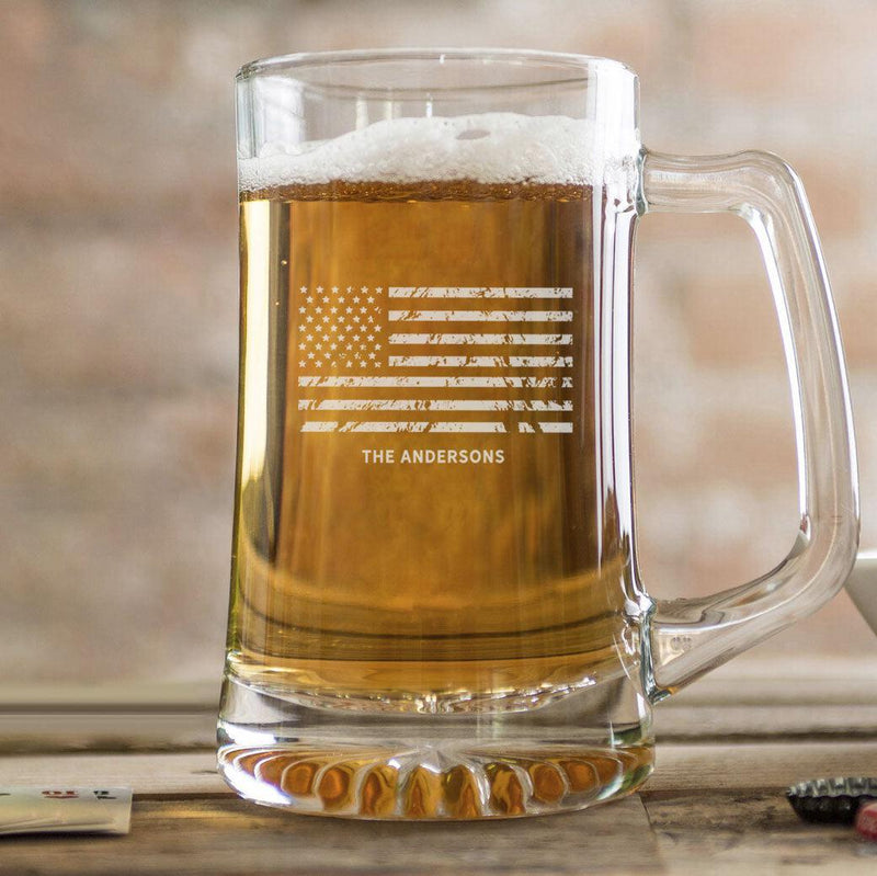 Personalized Patriotic 25oz. Beer Mug