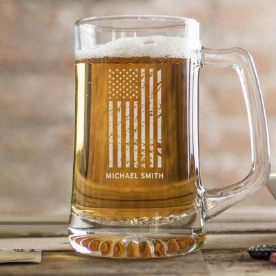 Personalized Patriotic 25oz. Beer Mug
