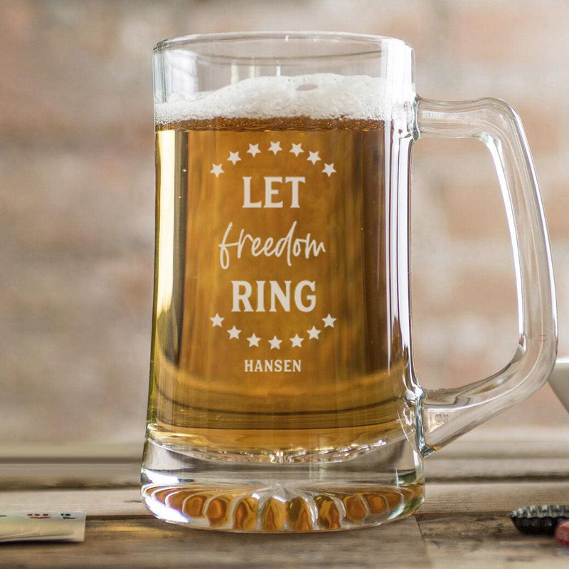 Personalized Patriotic 25oz. Beer Mug