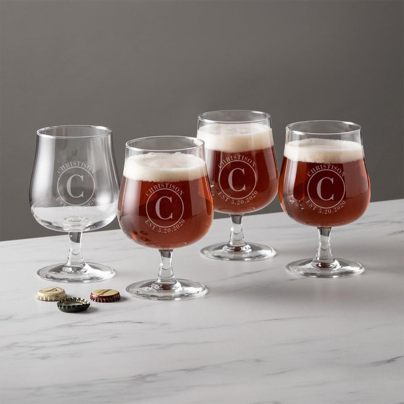 Personalized Stemmed Craft Beer Glasses