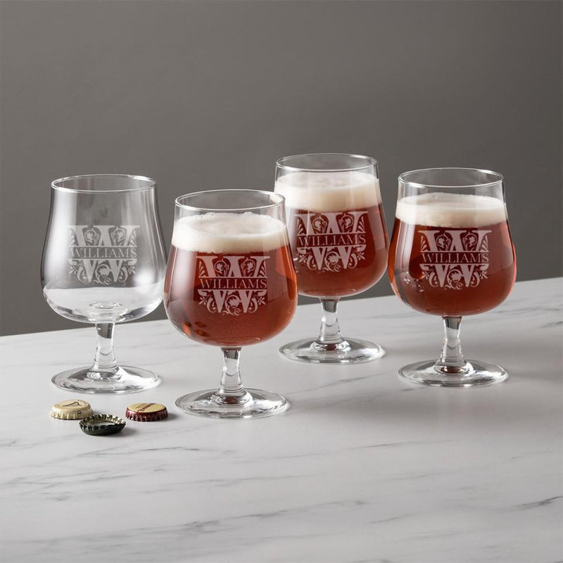 Personalized Stemmed Craft Beer Glasses