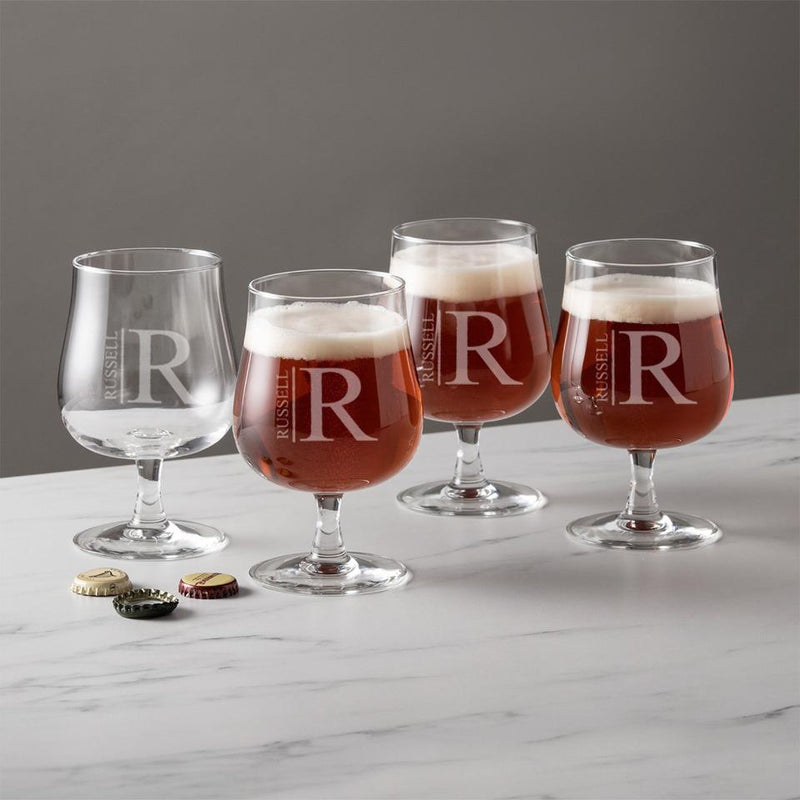 Personalized Stemmed Craft Beer Glasses