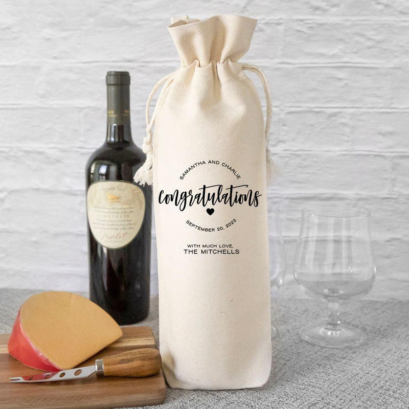 Personalized Wedding Wine Gift Bags