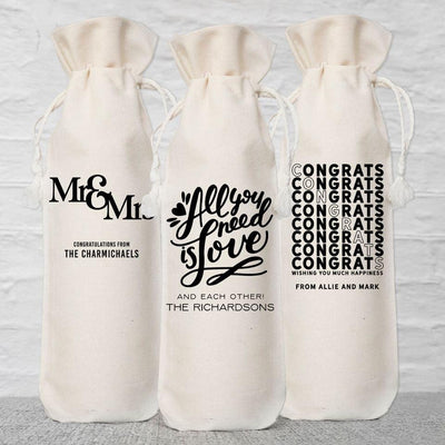 Personalized Wedding Wine Gift Bags