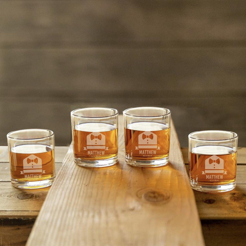 Personalized Best Man Lowball Glasses
