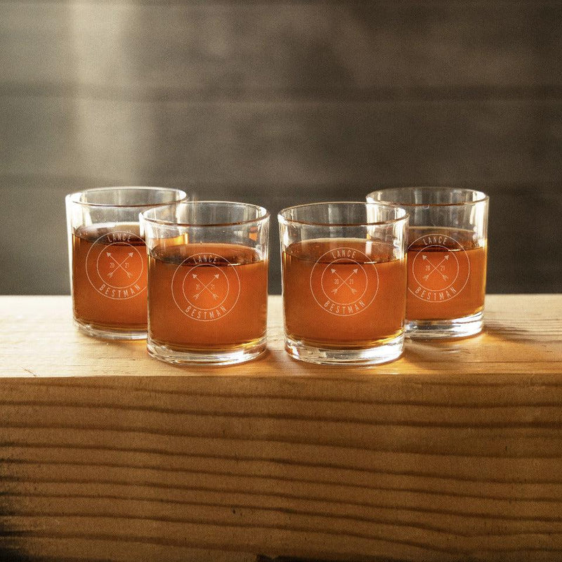 Personalized Best Man Lowball Glasses
