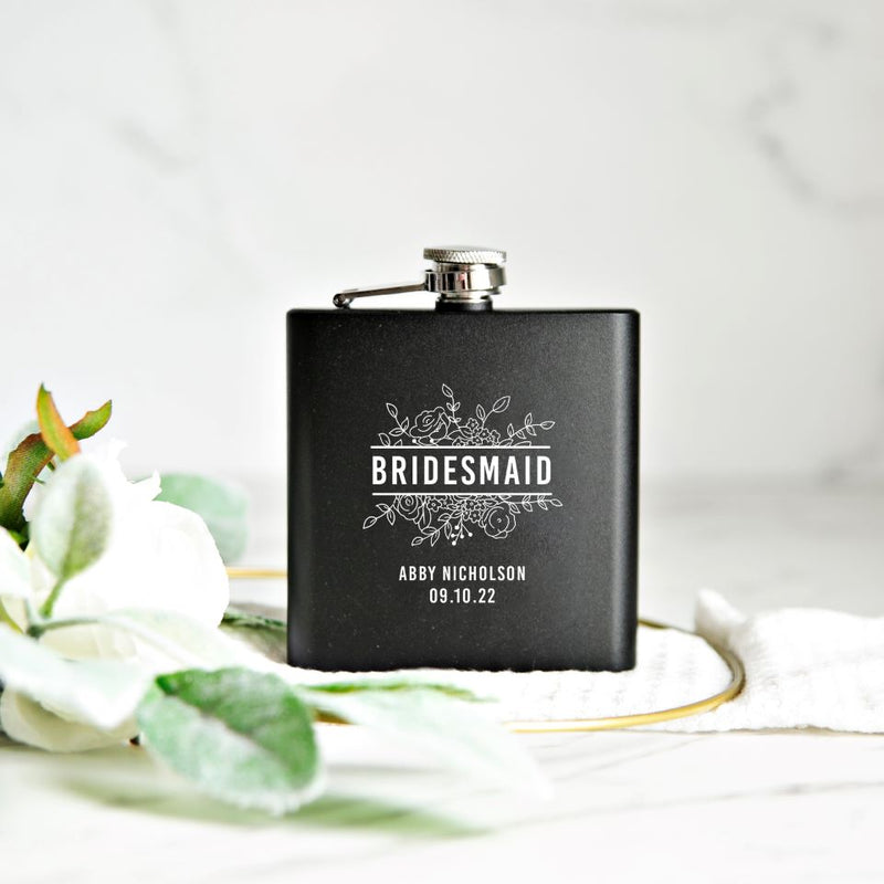 Personalized Flasks - Bridesmaid Proposal