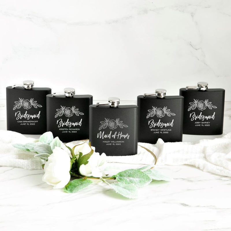 Personalized Flasks - Bridesmaid Proposal