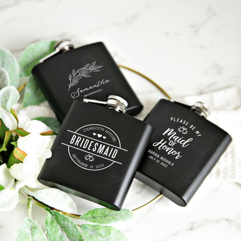 Personalized Bridesmaid Proposal Flask