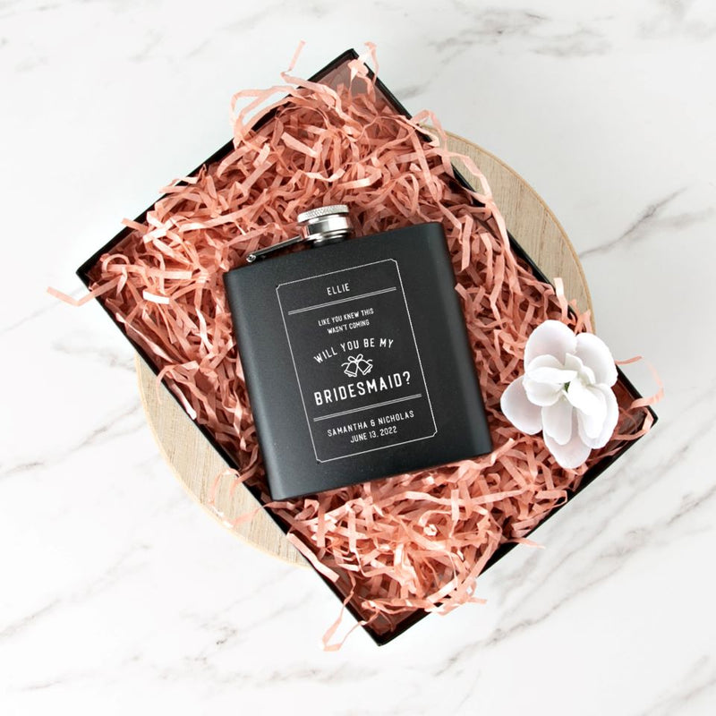 Personalized Flasks - Bridesmaid Proposal