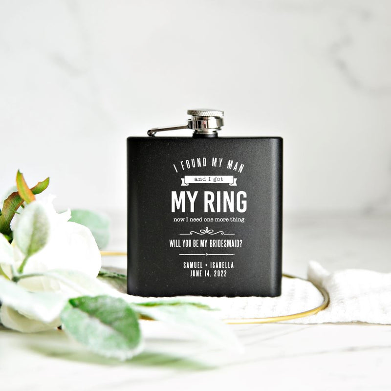 Personalized Bridesmaid Proposal Flask