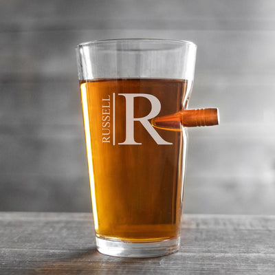 Personalized Bullet Pint Glass - 16oz