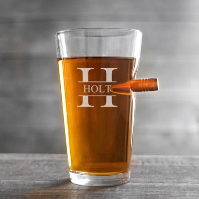 Personalized Bullet Pint Glass - 16oz