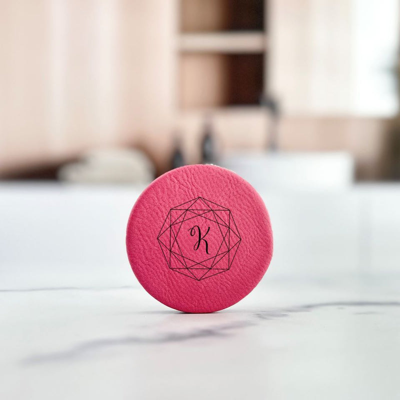 Personalized Leatherette Compact Mirror