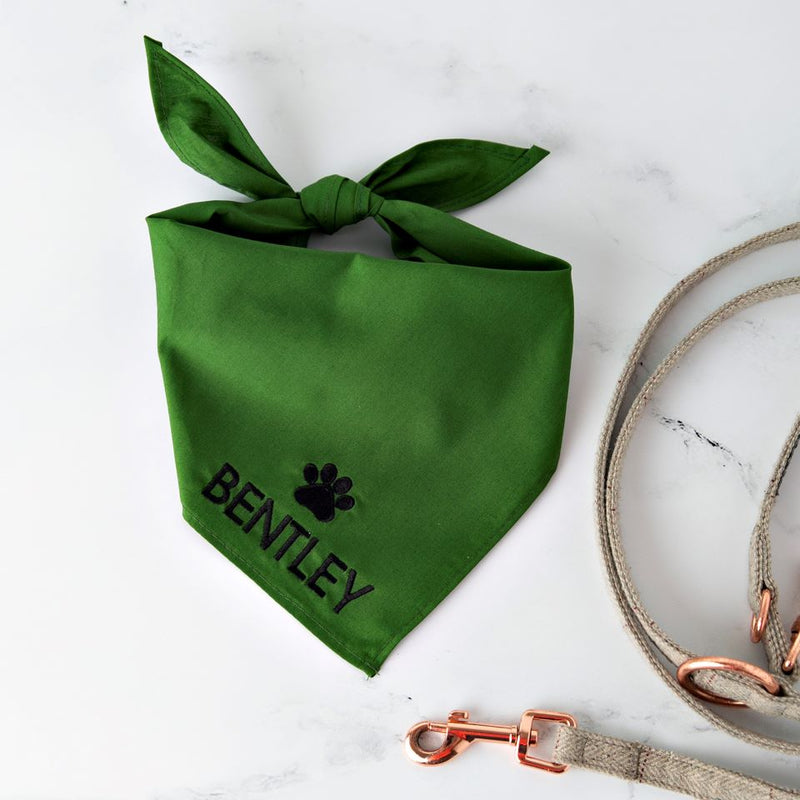 Embroidered Wedding Dog Bandanas