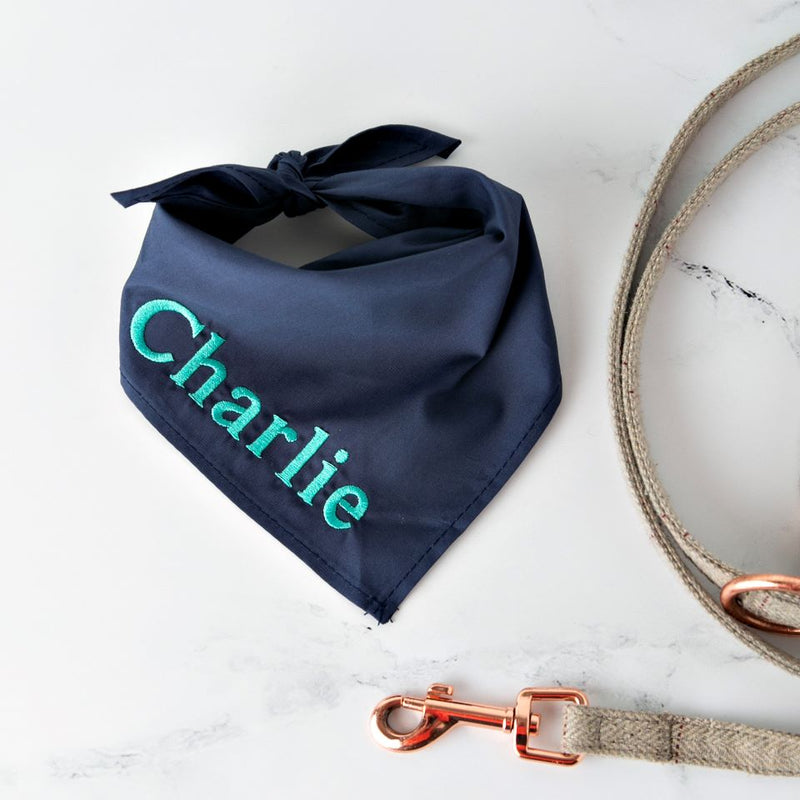 Embroidered Wedding Dog Bandanas