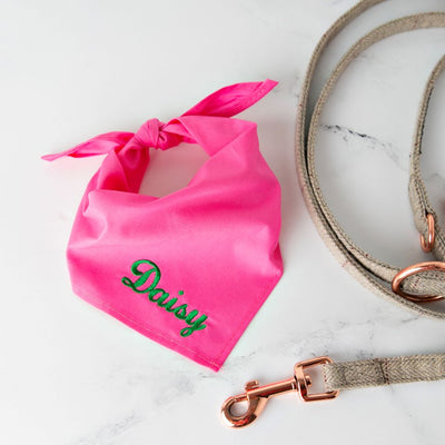Embroidered Wedding Dog Bandanas