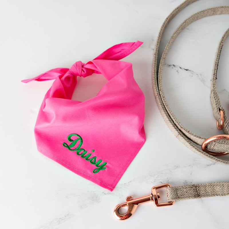 Embroidered Wedding Dog Bandanas