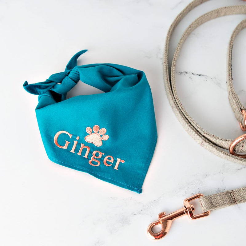 Embroidered Wedding Dog Bandanas