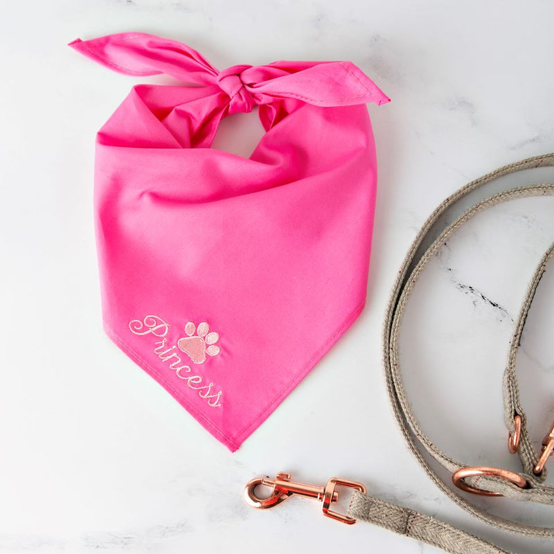 Embroidered Wedding Dog Bandanas