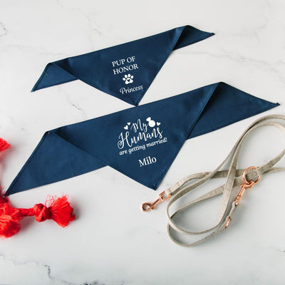 Personalized Dog Wedding Bandanas
