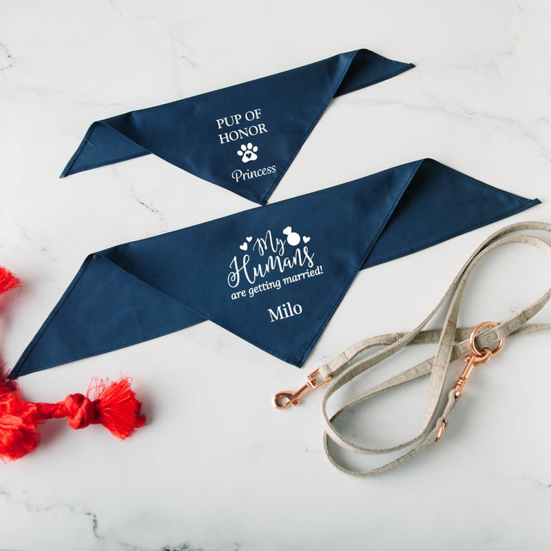 Personalized Dog Wedding Bandanas
