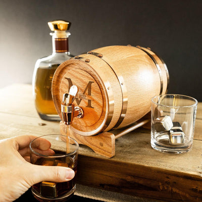 Personalized Oak Mini Whiskey Barrel -  - JDS
