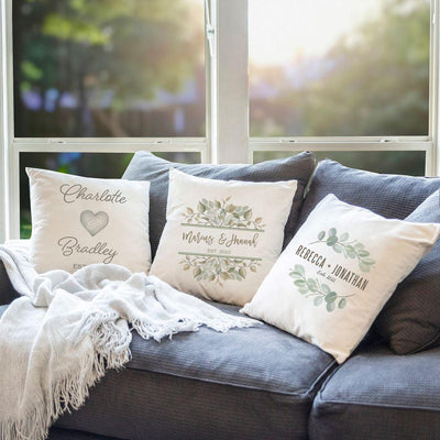 Personalized Wedding Throw Pillow Covers